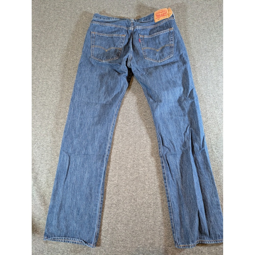 Levi's Jeans Men's 501 Western Style Button Fly Blue Denim Size 36x34 - Picture 7 of 8